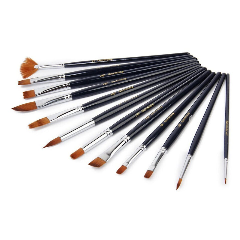 Bomeijia Assorted Artist Painting Brushes Set of 12 pcs