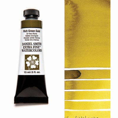Daniel Smith Extra Fine Watercolor Colors Tube, 15ml, (Rich Green Gold)