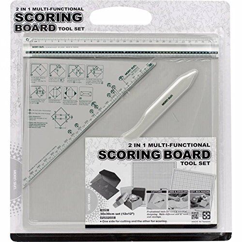 CraftDev Morn Sun 2 In 1 Multi Functional Scoring Board E Tool Set For Envelope Making , Gift Box Making Size 12 X 12 Inch