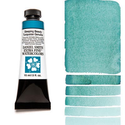 Daniel Smith Extra Fine Watercolor Colors Tube, 15ml, (Sleeping Beauty Turquoise Genuine)