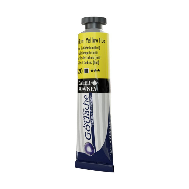 Daler-Rowney Aquafine Gouache Opaque Watercolour Metal tube (15ml, Cadmium Yellow Hue-620), Pack of 1