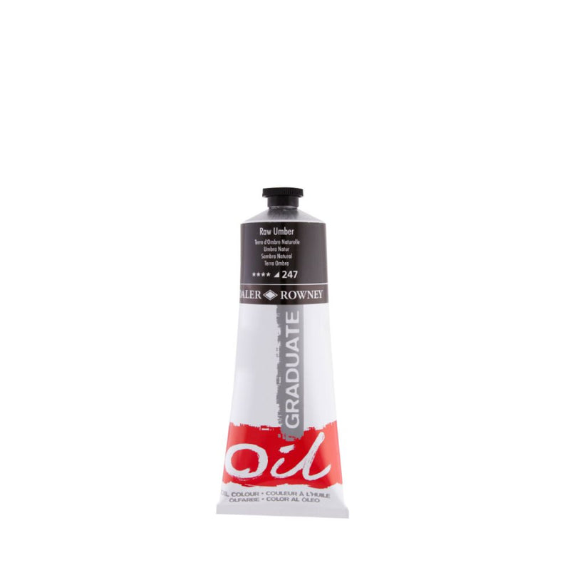 Daler-Rowney Graduate Oil Colour Paint Metal Tube (200ml, Raw Umber-247) Pack of 1