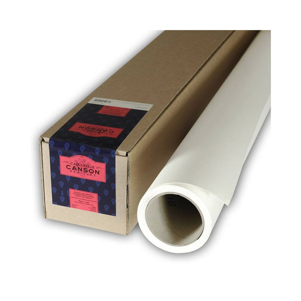 Canson Héritage Cotton 300 GSM Hot Pressed 1.52 x 4.575 M Paper Roll (White, 1 Roll)