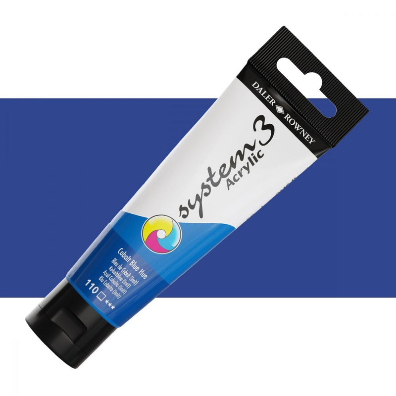 Daler-Rowney System3 Acrylic Colour Paint Plastic Tube (59ml, Cobalt Blue Hue-110), Pack of 1