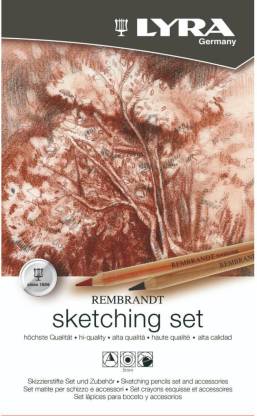 Lyra Rembrandt Sketching Set with Metal Case (Pack of 10)