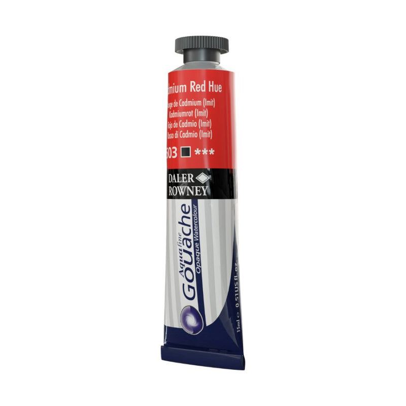Daler-Rowney Aquafine Gouache Opaque Watercolour Metal tube (15ml, Cadmium Red Hue-503), Pack of 1