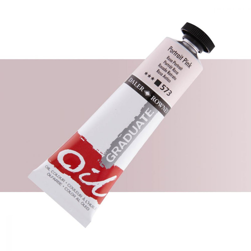 Daler-Rowney Graduate Oil Colour Paint Metal Tube (38ml, Portrait Pink-573), Pack of 1