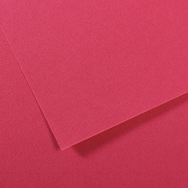 Canson Mi-Teintes 160 GSM Embossed 50 x 65 cm Coloured Paper Sheets (Raspberry,25 Sheets)