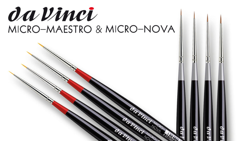 DA VINCI Micro NOVA Synthetic Brush Series 170 Set of 4 Size 20/0, 15/0, 10/0 and 5/0