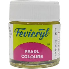 Fevicryl Fabric Acrylic Pearl Colour 10ml- 302 Pearl Lemon Yellow, Pack of 2