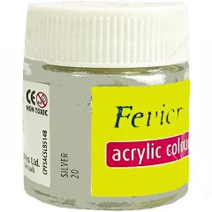 Fevicryl Acrylic Colour Silver Powder 5 gm No-20, Pack of 2