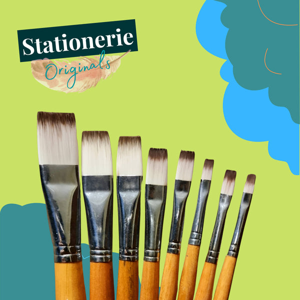Stationerie Signature Flat Synthetic Brush Single Size 12 (Handle Color May Vary On Availability) (1 unit)