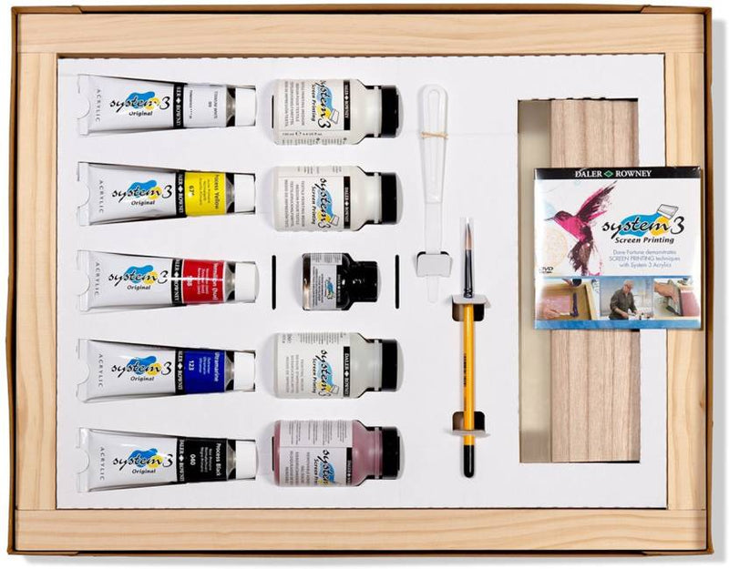 Daler-Rowney System3 Water Based Acrylic Colour Screen Printing Set