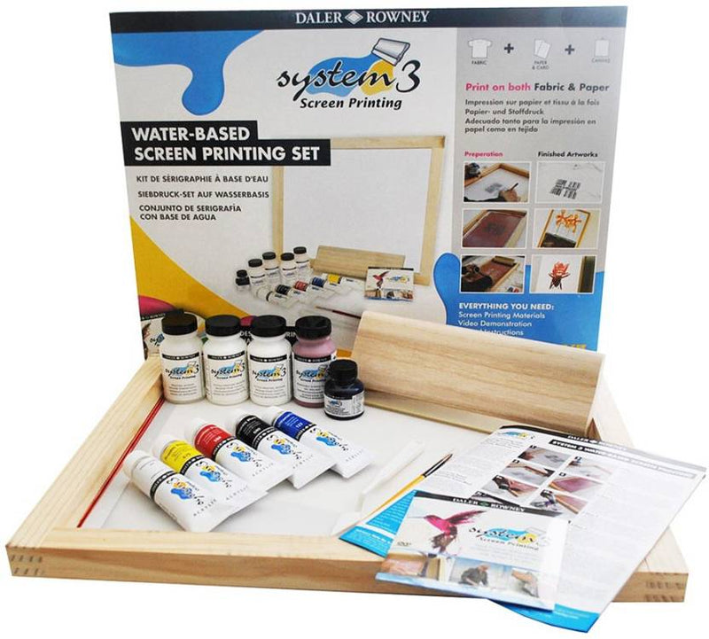 Daler-Rowney System3 Water Based Acrylic Colour Screen Printing Set
