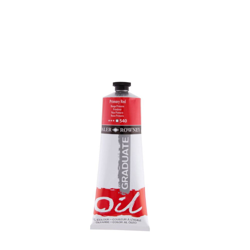 Daler-Rowney Graduate Oil Colour Paint Metal Tube (200ml, Primary Red-540) Pack of 1