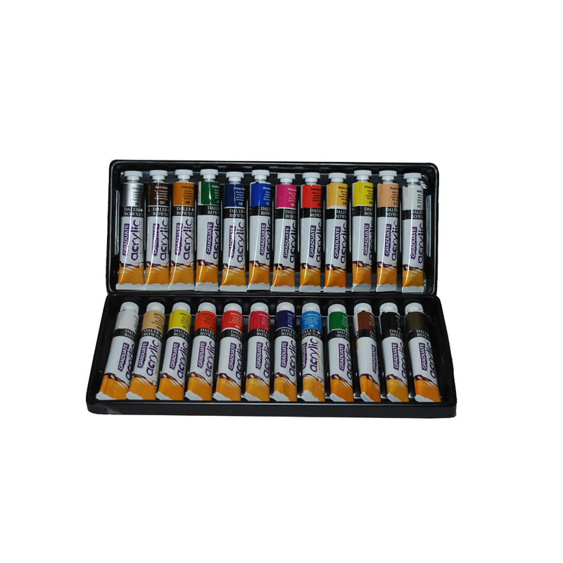 Daler-Rowney Graduate Acrylic Colour Paint Tube Set (24x22 ml)