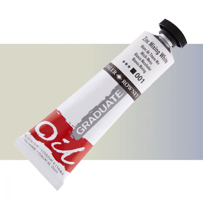 Daler-Rowney Graduate Oil Colour Paint Metal Tube (38ml, Zinx Mixing White-001), Pack of 1