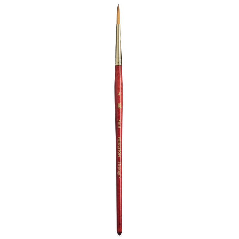 Princeton Heritage Short Handle Round Paint Brush (Size-4)