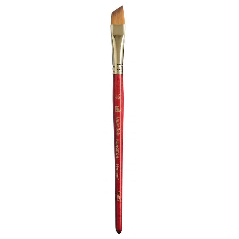 Princeton Velvetouch Short Handle Angle Shader Paintbrush (1/2 Inches)