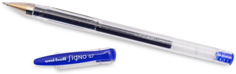 Uniball SIGNO UM-100 Gel Pen (Blue Ink, Pack of 2)