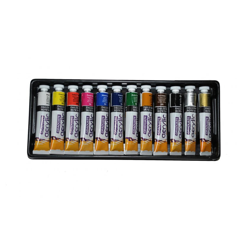 Daler-Rowney Graduate Acrylic Colour Paint Tube Set (12x22 ml)