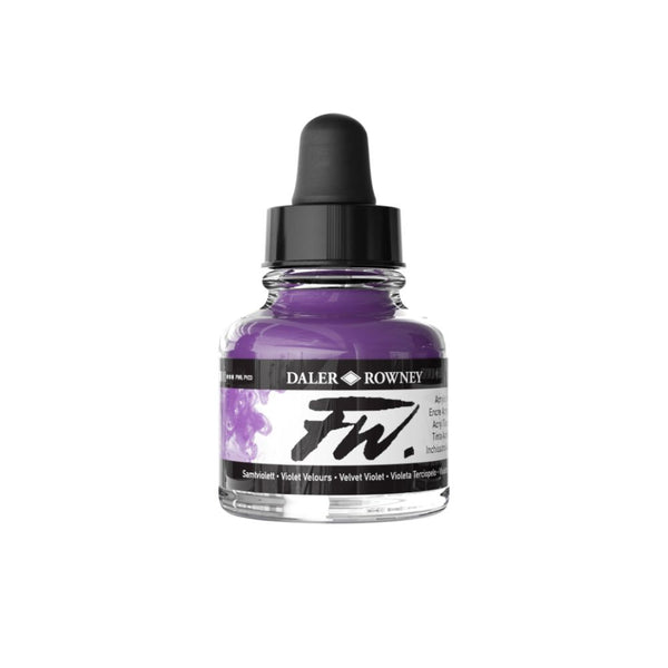 Daler-Rowney FW Acrylic Ink Bottle (29.5ml, Velvet Violet-454), Pack of 1