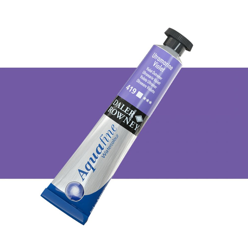 Daler-Rowney Aquafine Watercolour Metal tube (8ml, Ultramarine Violet-419), Pack of 1