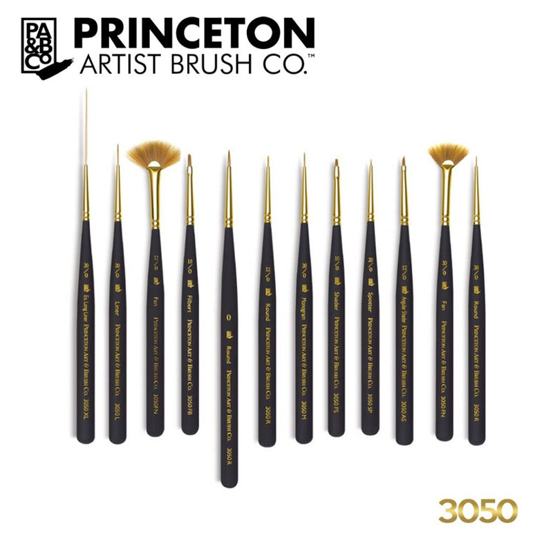 Princeton Mini-Detailer Short Handle Paintbrush Set (12 x Brushes)