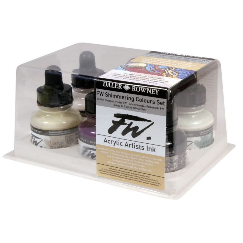 Daler Rowney FW Acrylic Ink Shimmering Colors Set of 6 29.5ml