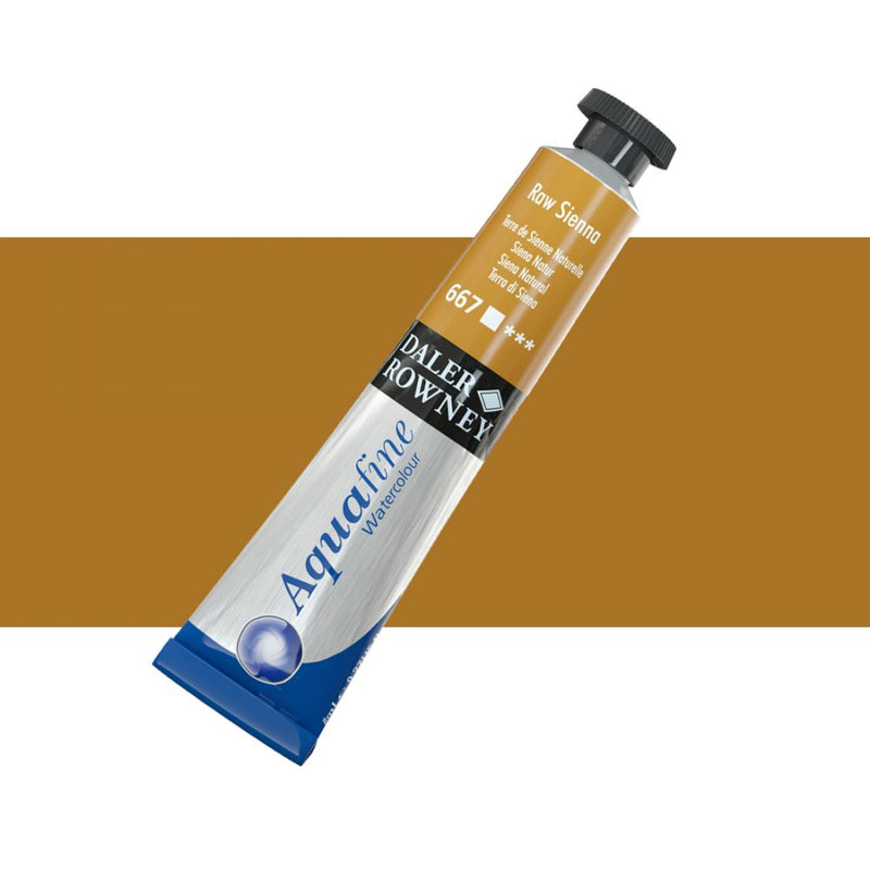 Daler-Rowney Aquafine Watercolour Metal tube (8ml, Raw Sienna-667), Pack of 1