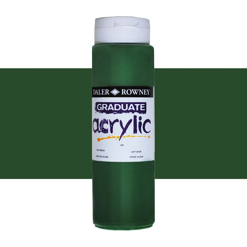 Daler-Rowney Graduate Acrylic Colour Paint Tube (500ml, Sap Green-375) Pack of 1