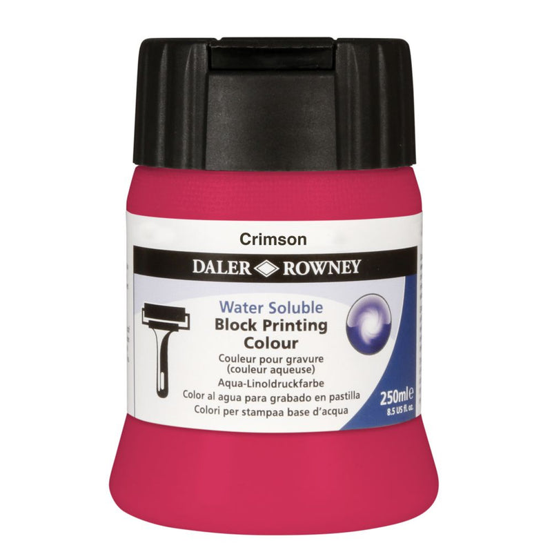 Daler-Rowney Water Soluble Block Printing Colour (250ml, Crimson) Pack of 1