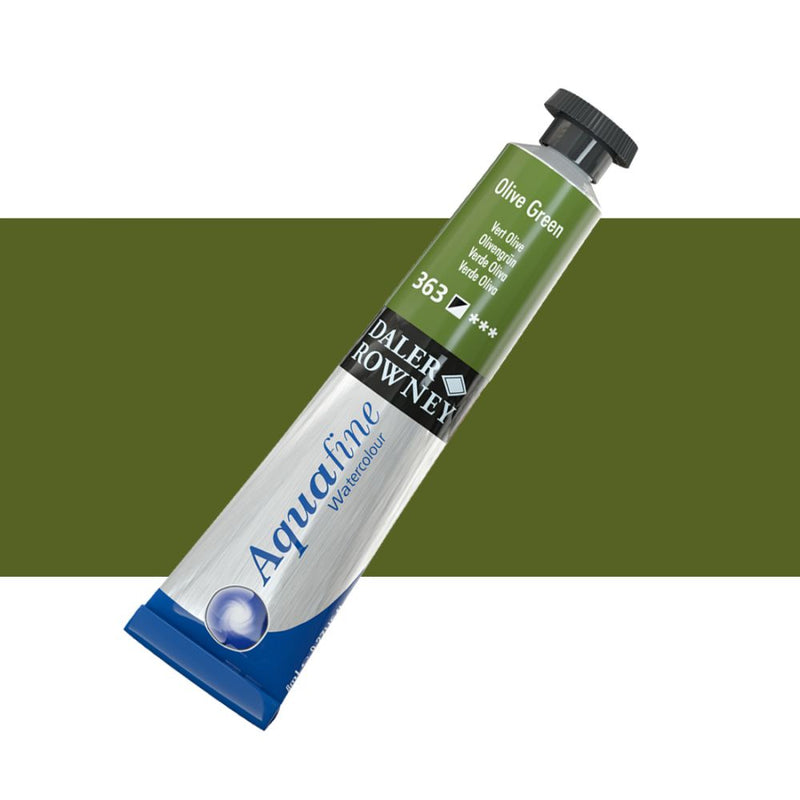 Daler-Rowney Aquafine Watercolour Metal tube (8ml, Olive Green-363), Pack of 1