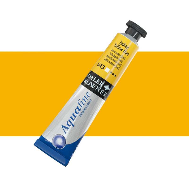Daler-Rowney Aquafine Watercolour Metal tube (8ml, Indian Yellow Hue-643), Pack of 1