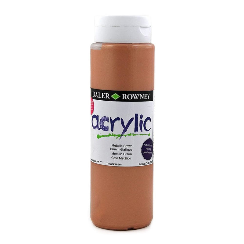 Daler-Rowney Graduate Acrylic Colour Paint Tube (500ml, Metallic Brown-721) Pack of 1