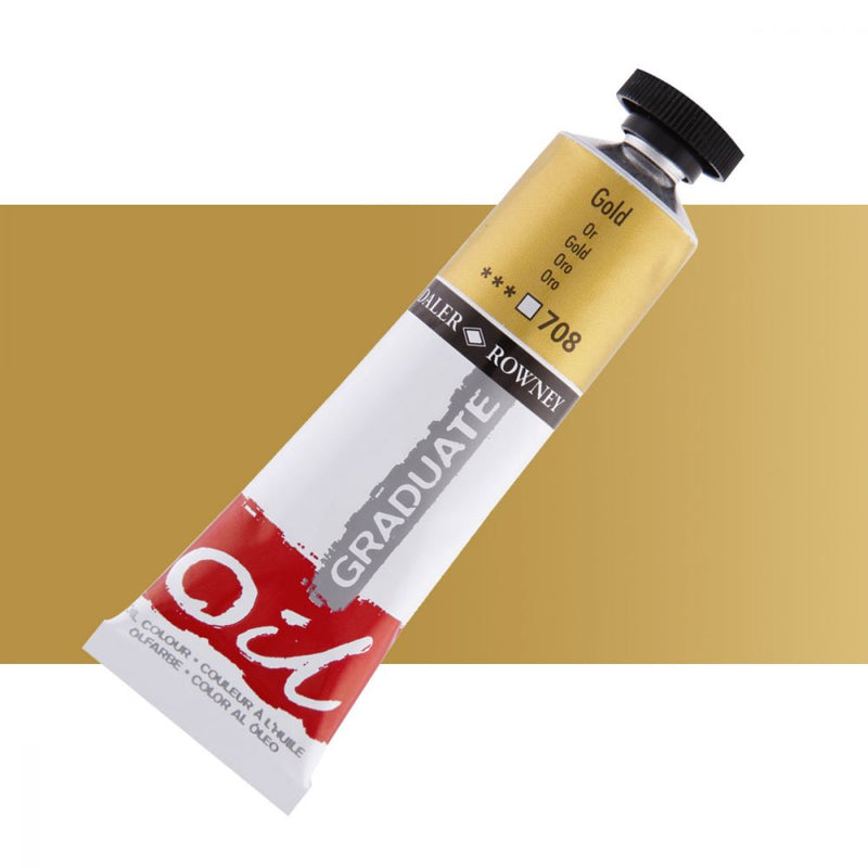 Daler-Rowney Graduate Oil Colour Paint Metal Tube (38ml, Gold-708), Pack of 1