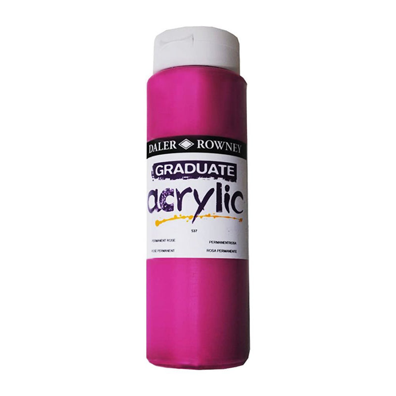 Daler-Rowney Graduate Acrylic Colour Paint Tube (500ml, Permanent Rose-537) Pack of 1